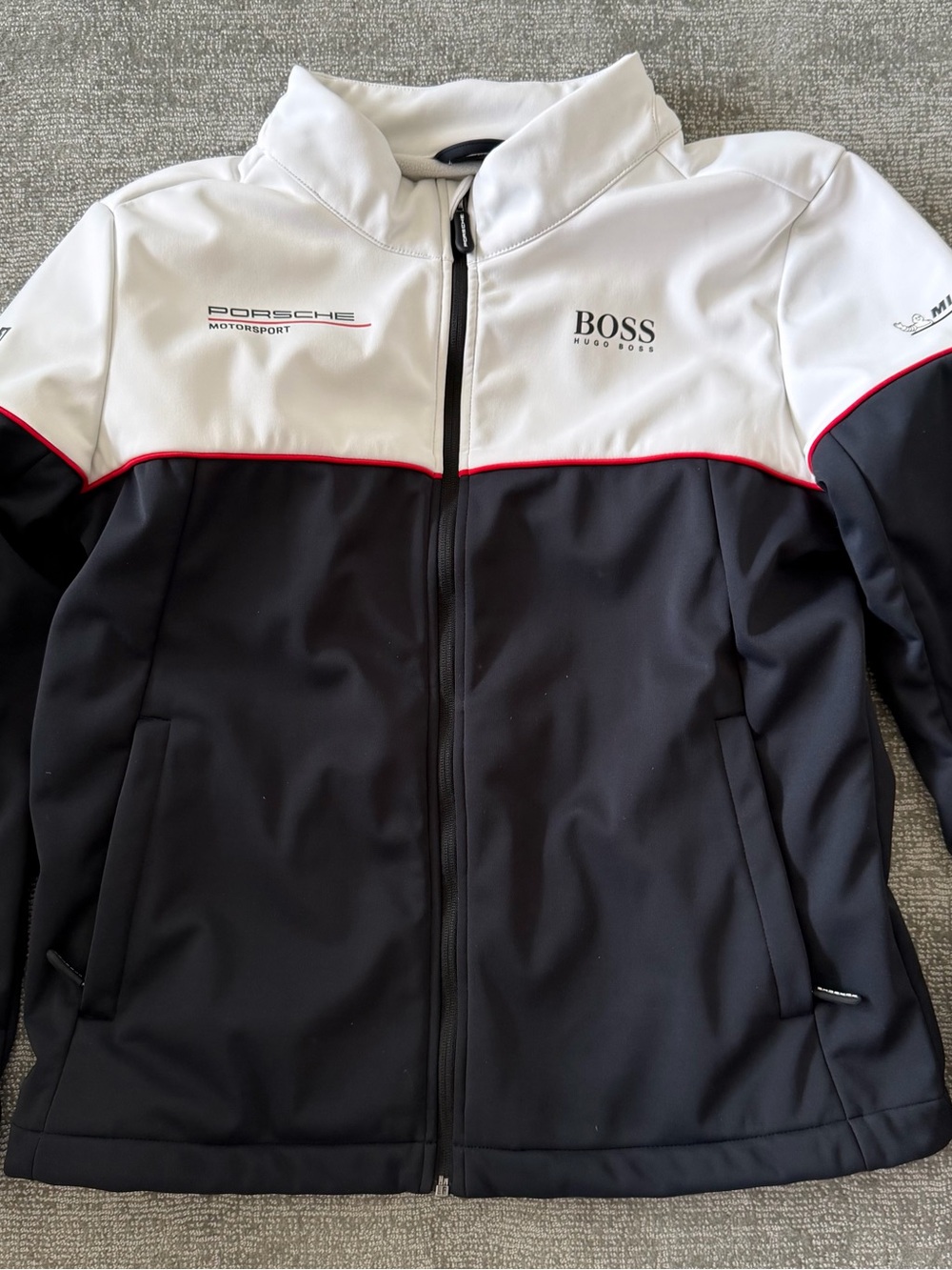 Porsche Design White, Black & Red Lightweight Motorsport Jacket
